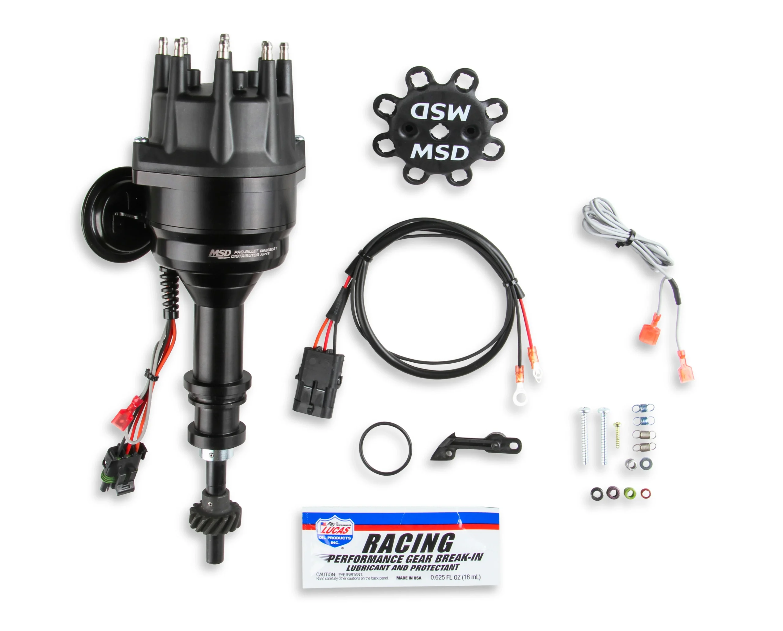 MSD Black Distributor, Ford, 351C-460, Ready-to-Run, Steel Gear