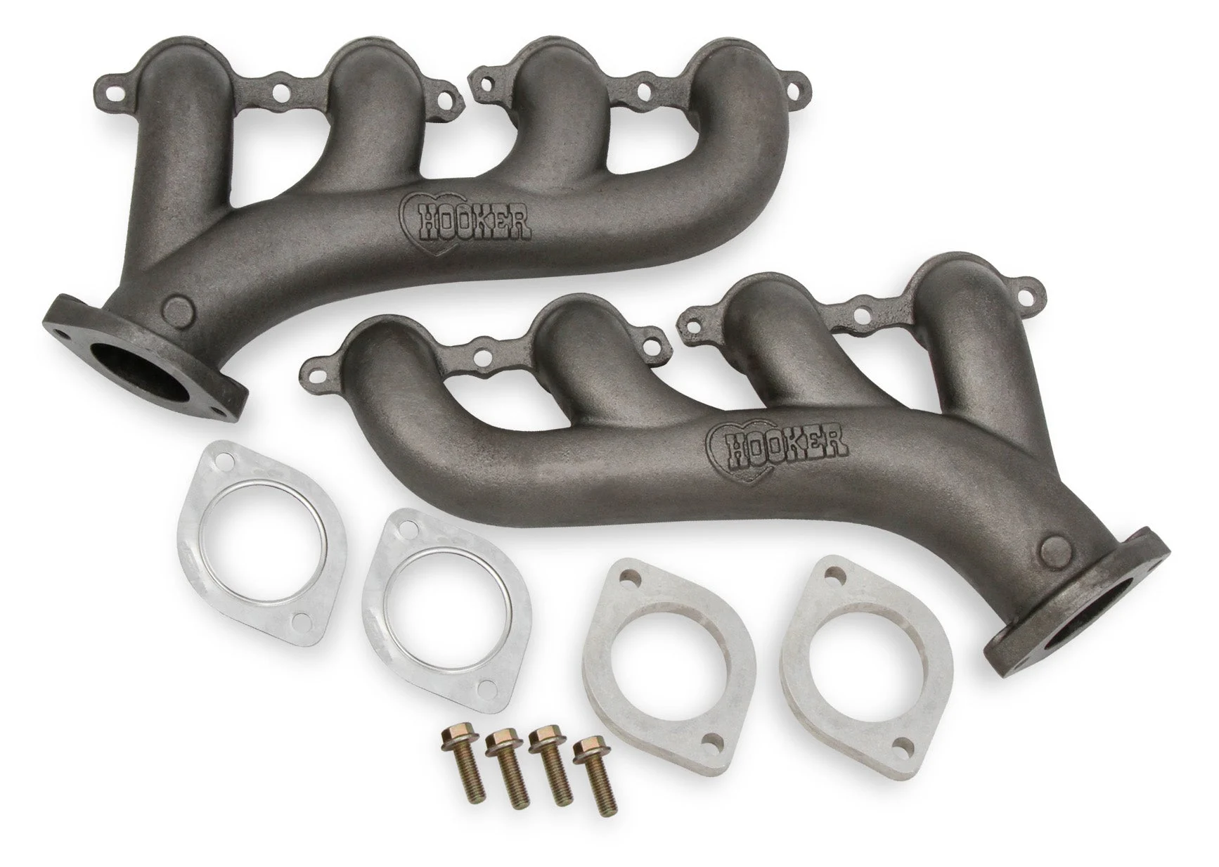 Hooker BlackHeart LS Swap Exhaust Manifolds - Natural Cast Finish
