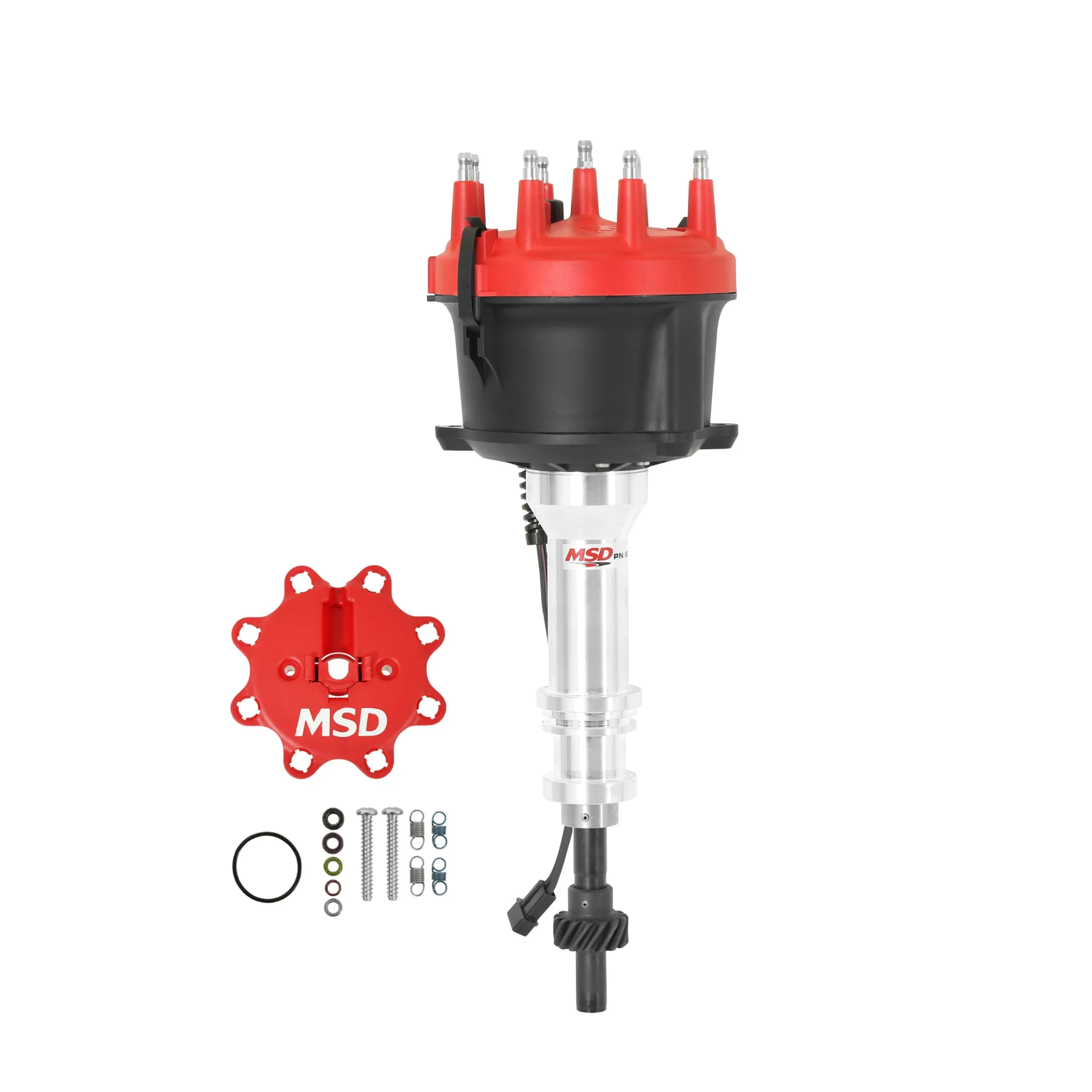 For use with Edelbrock Victor Jr. Intake manifold, includes iron gear