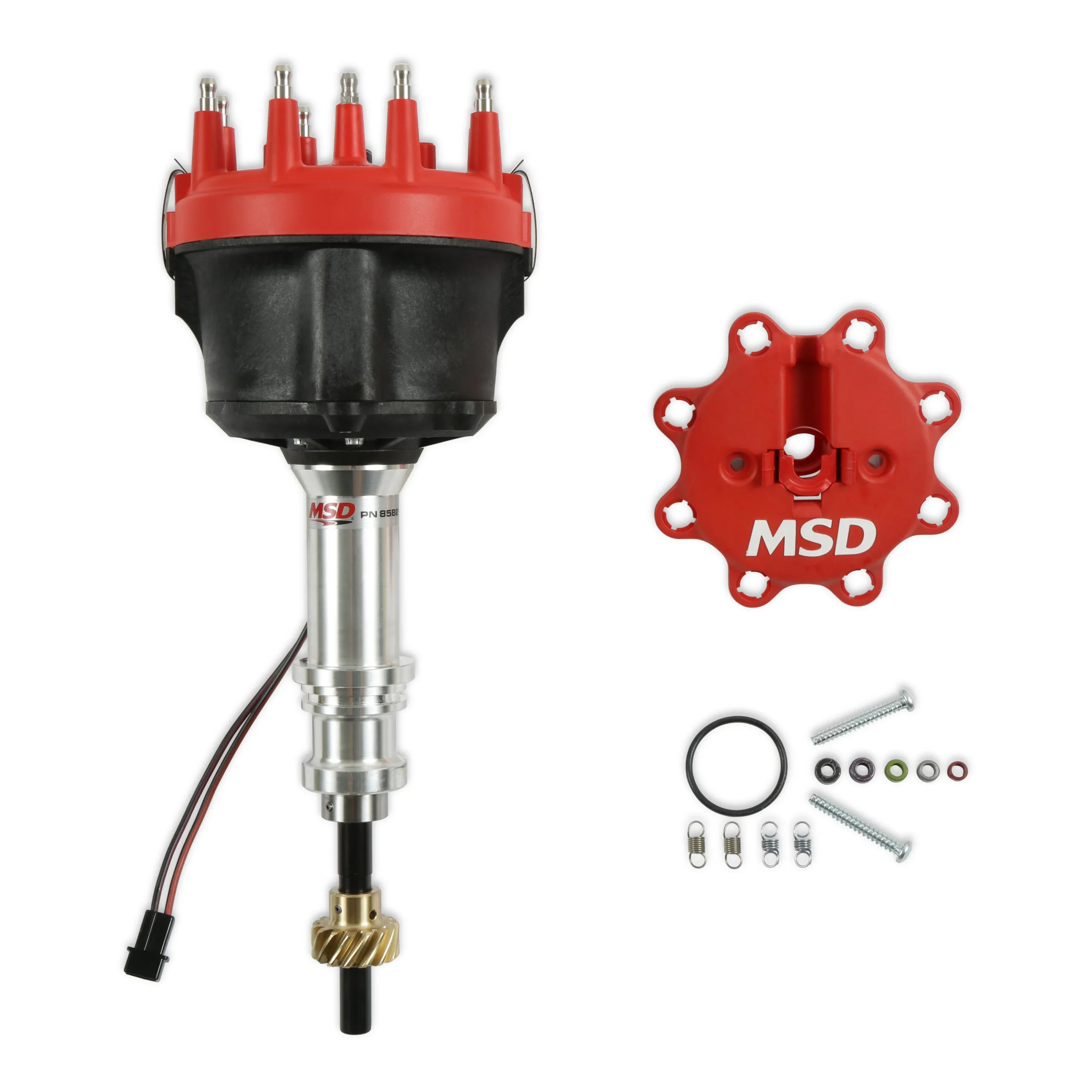 MSD Billet Distributor - Ford - Small Block V8 - Bronze Gear