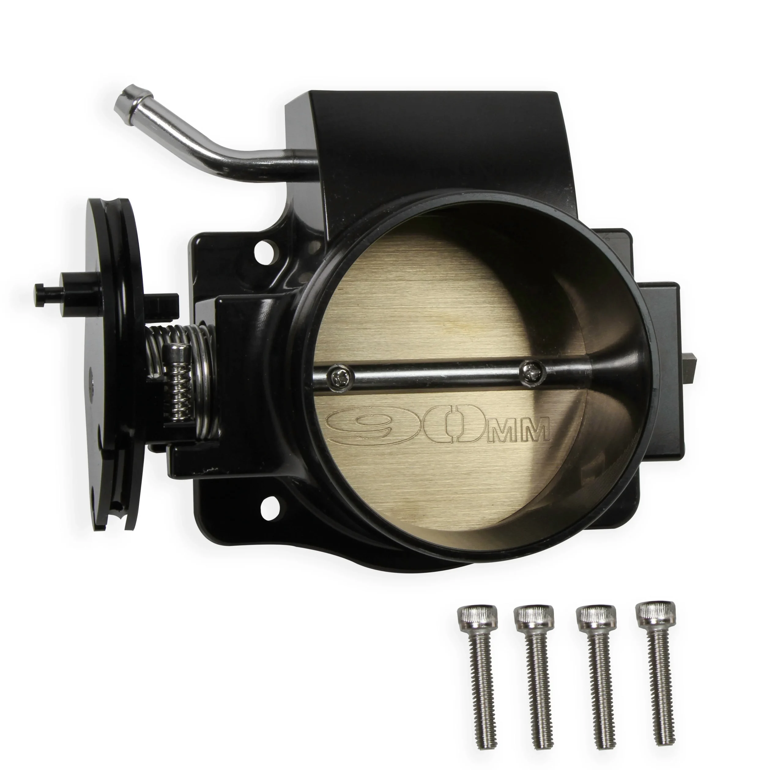 90MM Throttle Body with Sniper EFI Logo Black for 2011-present Ford Coyote 5.0L