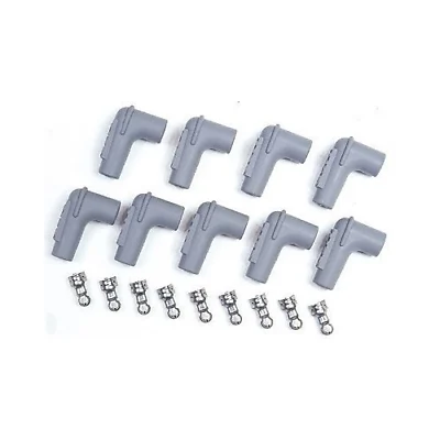 MSD Spark Plug Boot & Terminal Kit 90 Deg HEI Gray