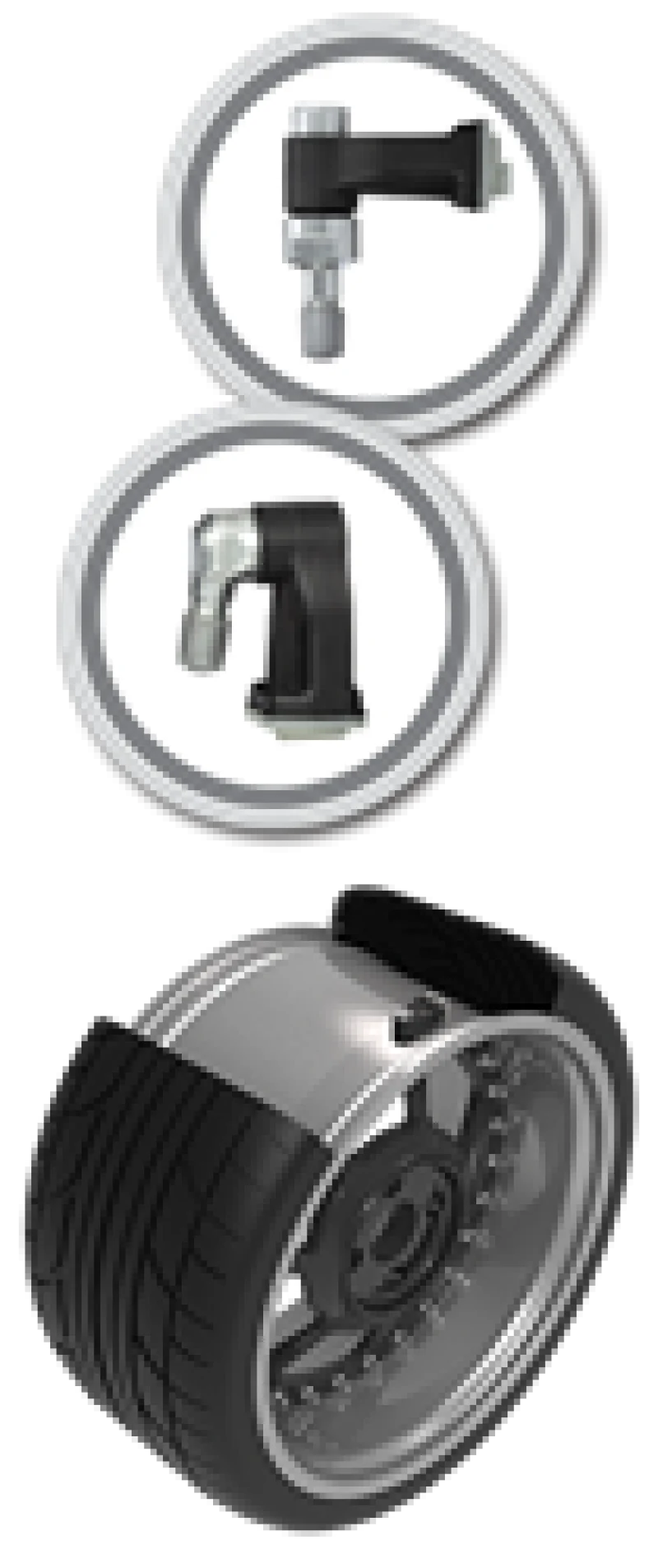 Schrader TPMS Sensor - Clamp-In Programmable 90 Degree EZ-Sensor ( valve stem not included )
