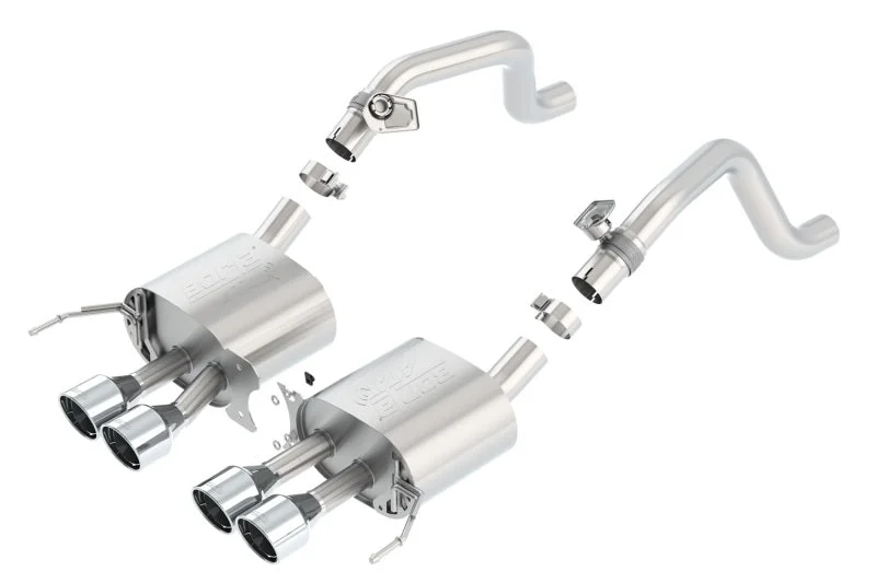 Borla 2014 Chevy Corvette C7 w/ AFM w/o NPP Atak Rear Section Exhaust Quad Rd Rl IC Tips