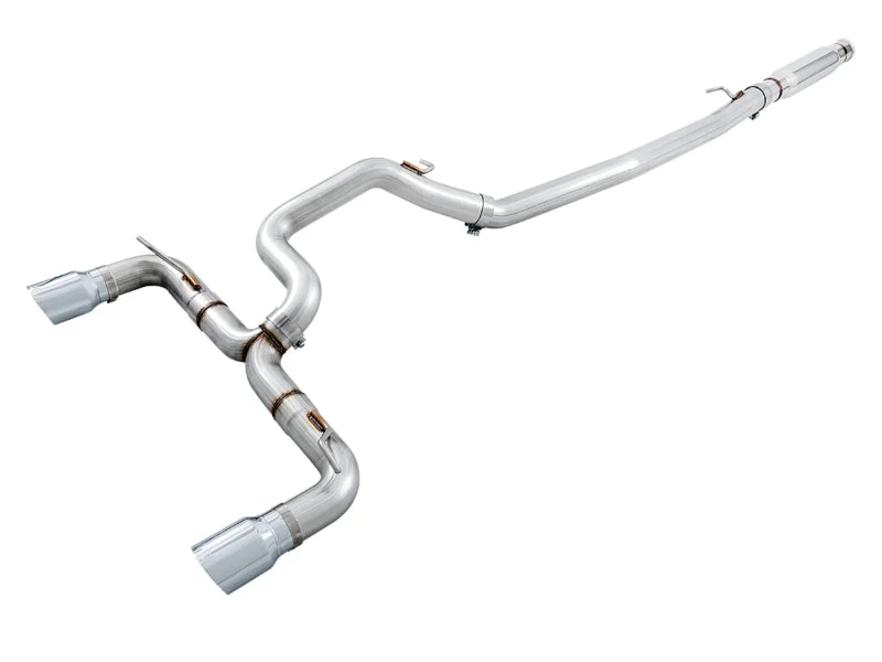 AWE Tuning Ford Focus RS Track Edition Cat-Back Exhaust - Chrome Silver Tips