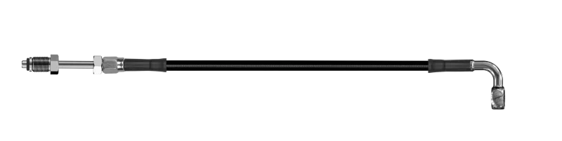 Goodridge 64in Universal Clutch Line w/SS Fittings & Black Hose - 90Deg Banjo w/Straight 7/16 UNF