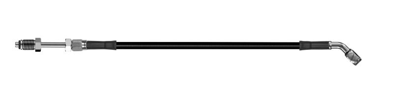 Goodridge 66in Universal Clutch Line w/SS Fittings & Blk Hose - 45 Deg Banjo w/Straight 7/16 UNF