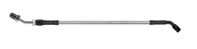 Goodridge 74in Universal Clutch Line w/Black Zinc Fittings & Clear Hose - 45Deg Banjo w/AN3 Fitting