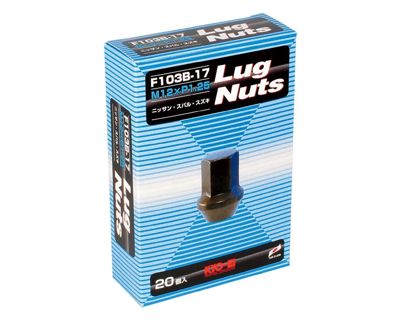 Project Kics KYO-EI Black M12x1.25 Lug Nut 20 Pieces