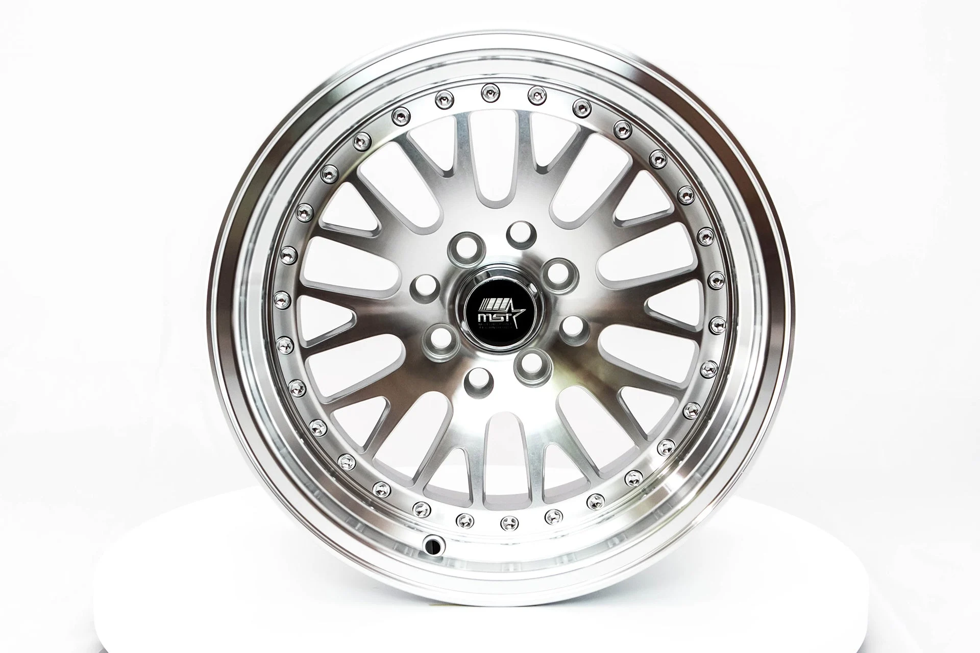 MT10 - Silver w/Machined Face - 15x8.0 4x100/4x114.3 Offset +25