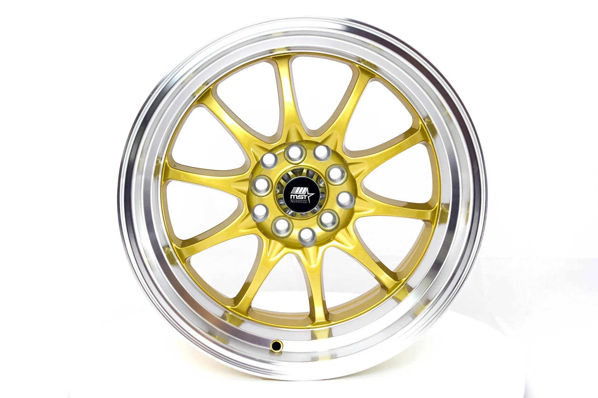 MT11 - Gold w/Machined Lip - 16x8.0 5x100/5x114.3 Offset +15