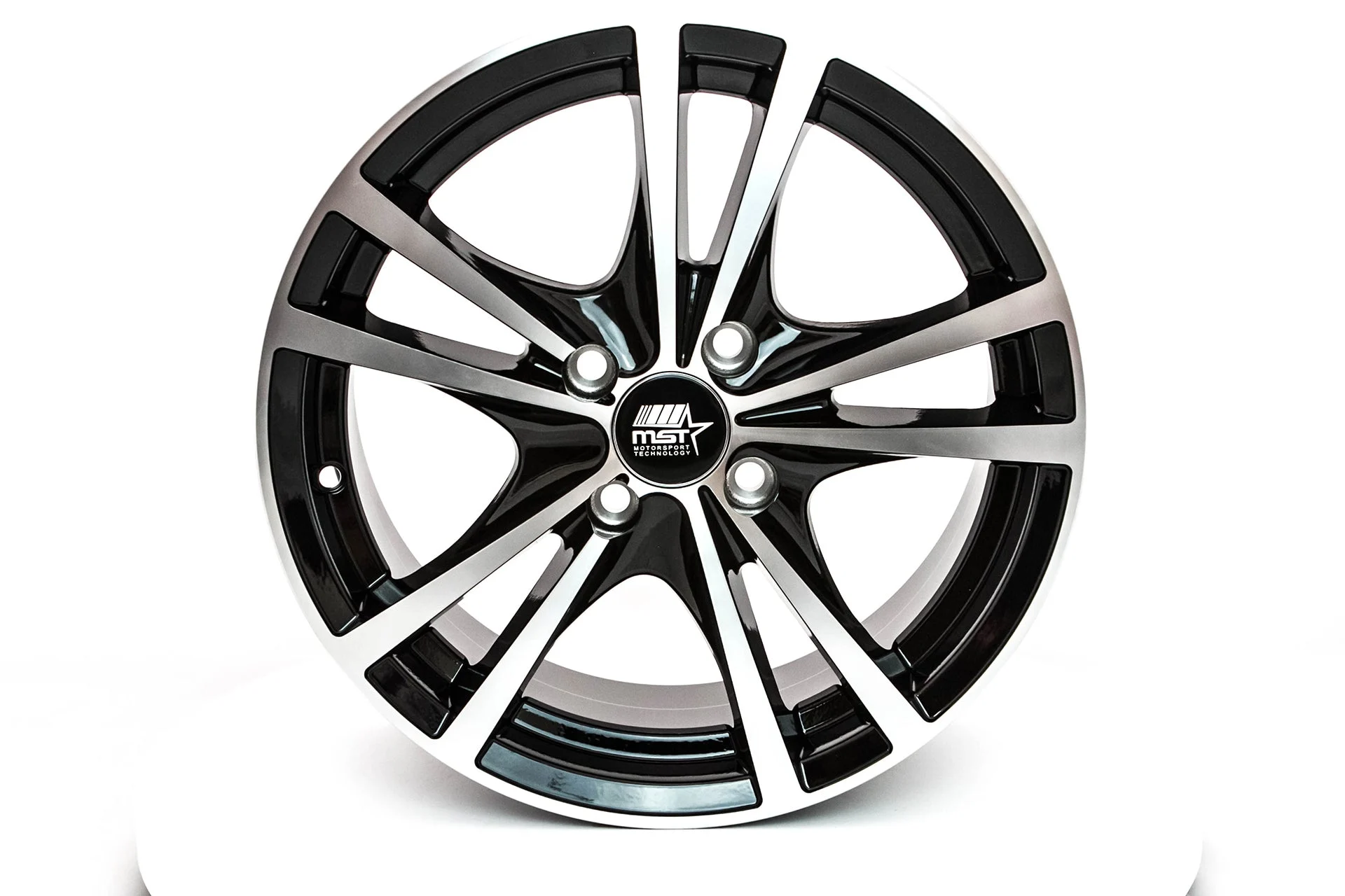 Saber - Glossy Black w/Machined Face - 14x6.0 4x100 Offset +45