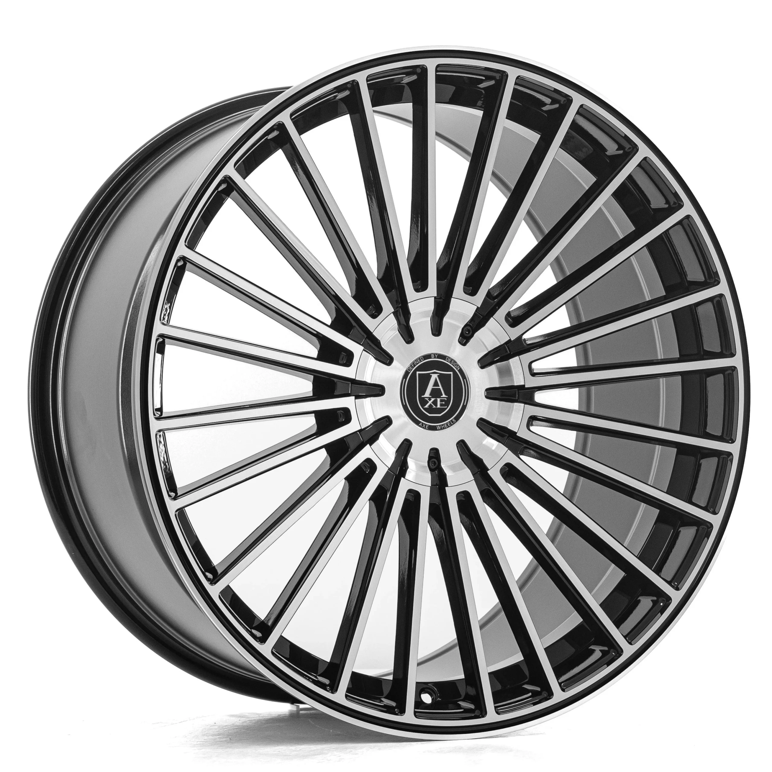 EX EX50 BLACK AND POLISHED FACE 22x11.5 ET.40,41,42,43,44,45,46,47,48,49,50,51,52,53,54,55 5x112