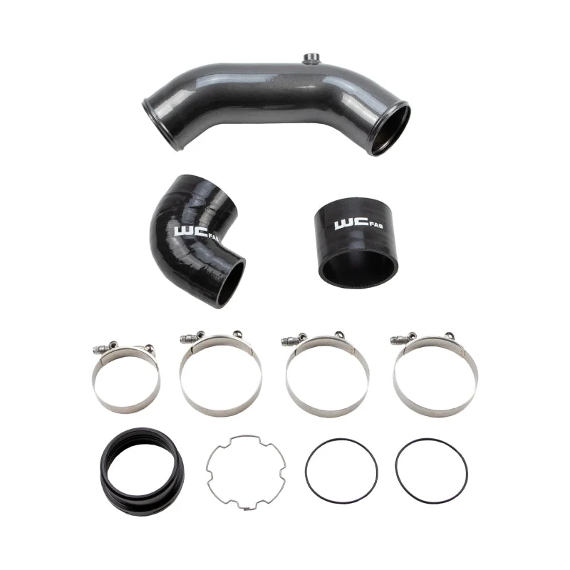 Wehrli 2017+ Ford 6.7L Power Stroke 3.5in Cold Side Intercooler Pipe - Bengal Silver
