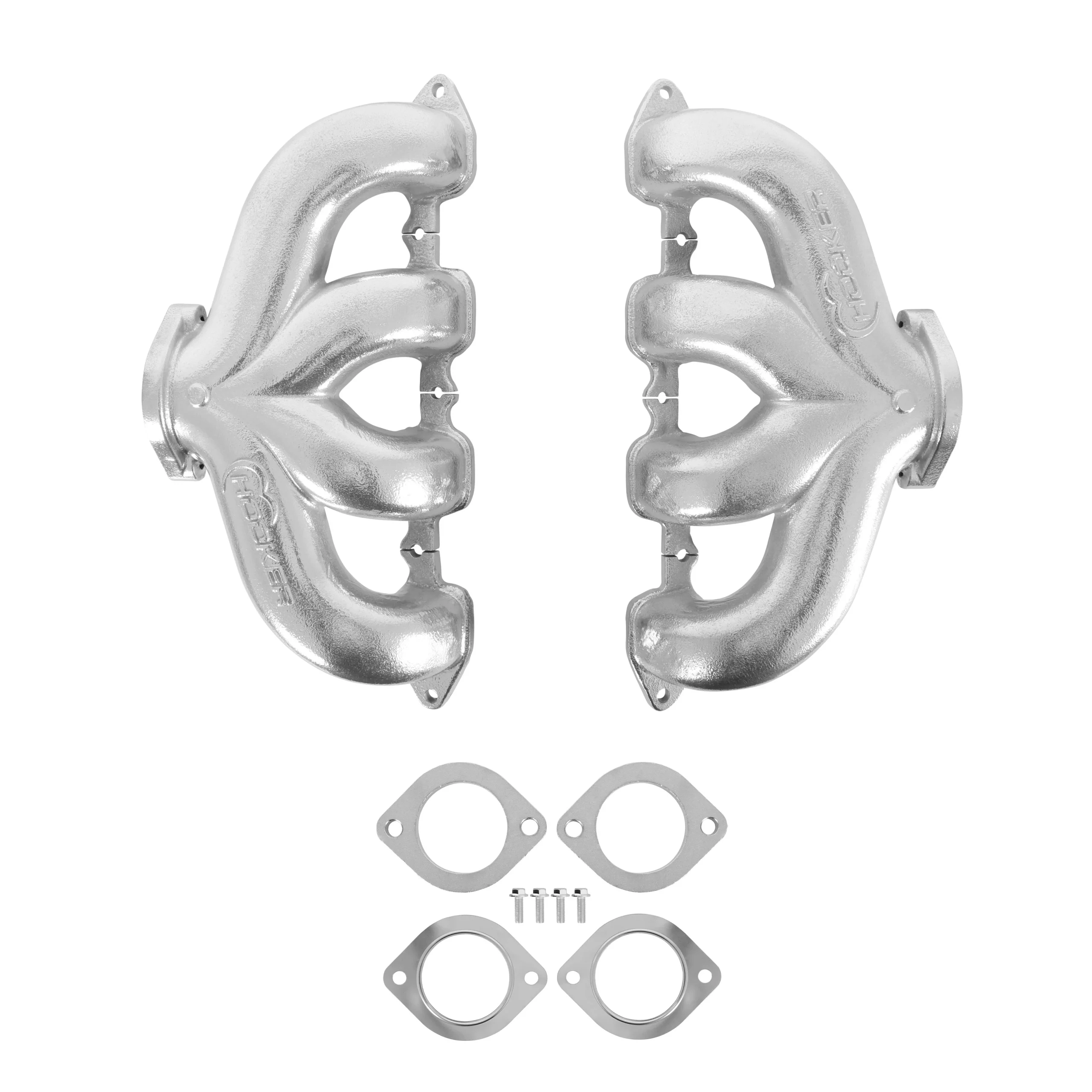 Hooker BlackHeart LT Swap Exhaust Manifolds - Center Dump - Silver Ceramic