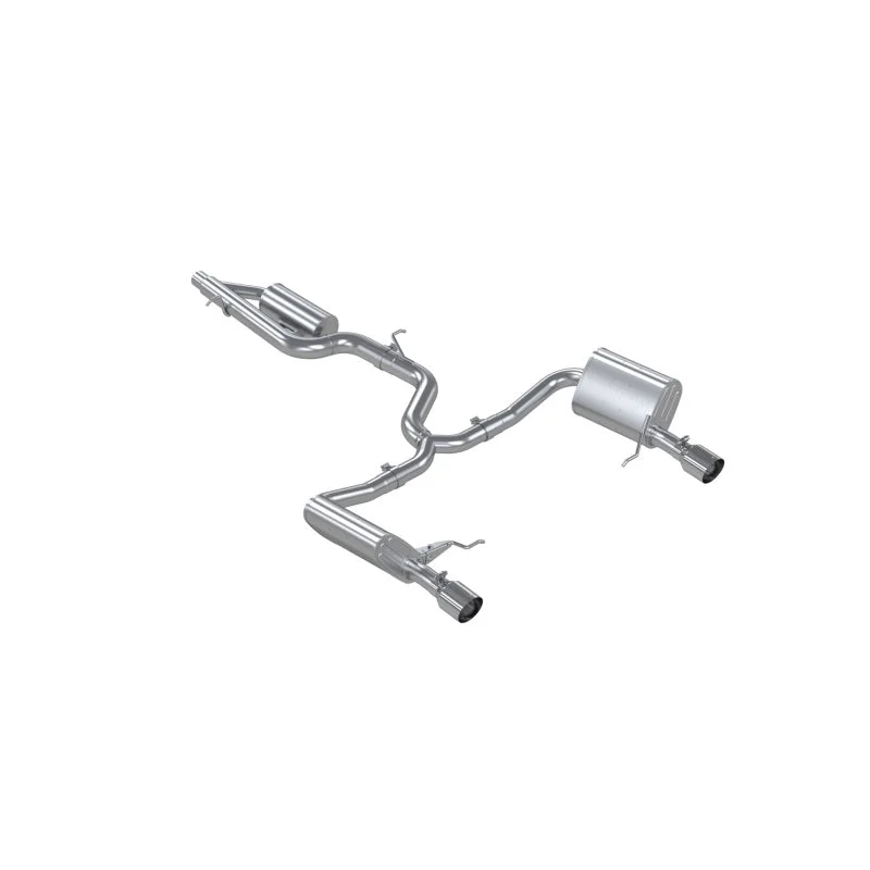 MBRP 17-19 VW Golf SportWagen/Alltrack 1.8T T304SS 3in Cat-Back 2.5in Dual Split Rear w/ SS Tips
