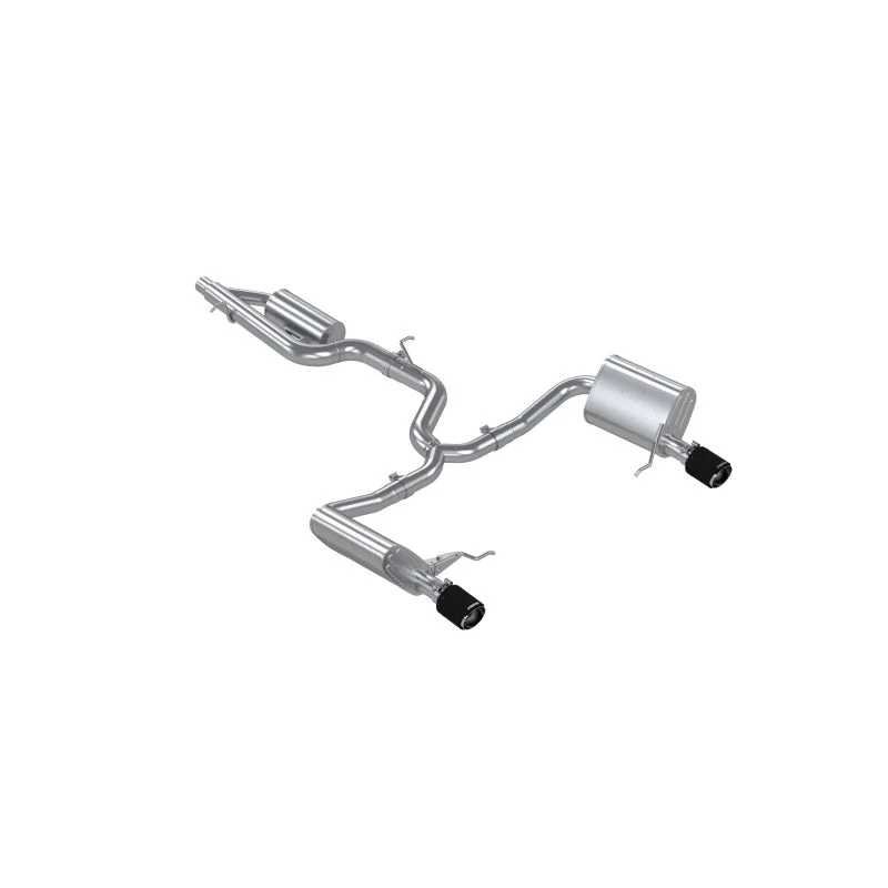 MBRP 17-19 VW Golf SportWagen/Alltrack 1.8T T304SS 3in Cat-Back 2.5in Dual Split Rear w/ CF Tips