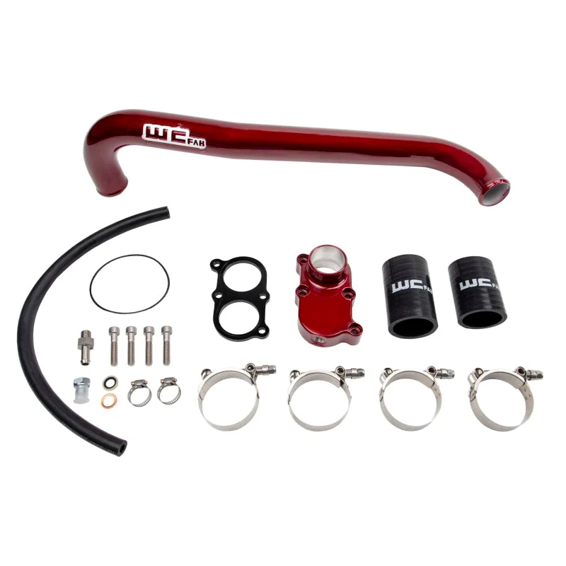 Wehrli 01-05 Chevy 6.6L LB7/LLY Duramax Thermostat Housing & Upper Coolant Pipe Kit - Bengal Silver