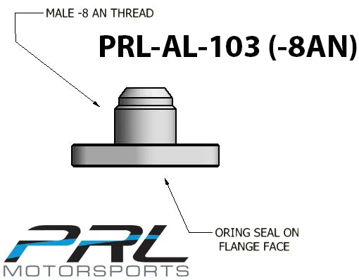 GT Turbo -8AN Ported Oil Drain Flange Slotted