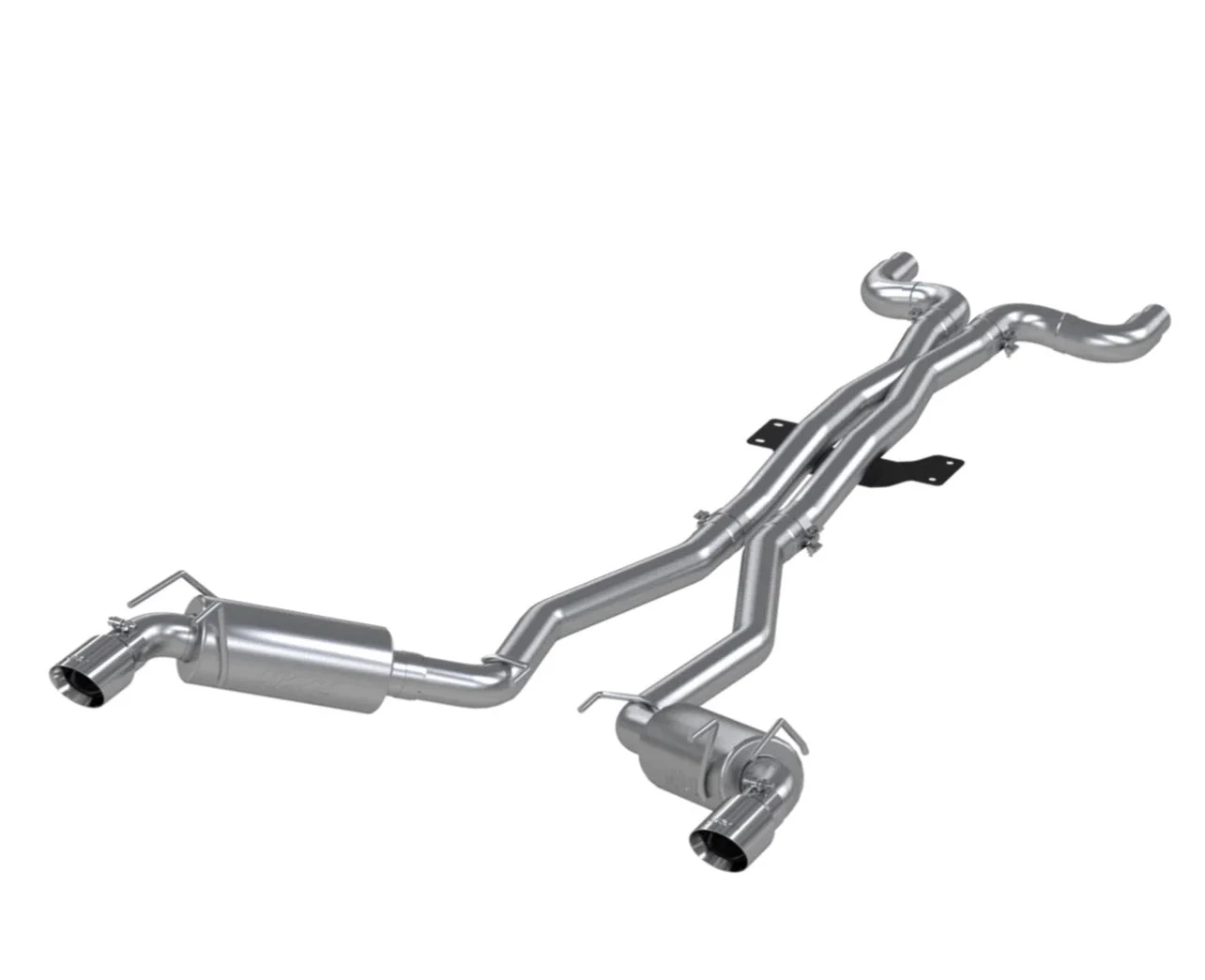 3" Dual Cat Back, Round Tips, T304, Chevy Camaro, V8 6.2L 6 Speed 2010 - 2015