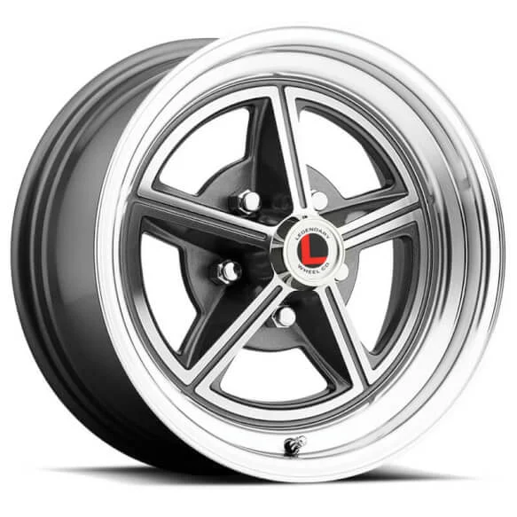 Legendary Wheels Magstar II - 15 x 7 in. - 5 x 4.5 - 4.25 BS - Charcoal/Machined 'LW30-50754B