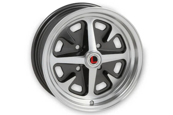 Legendary Wheels Magnum 400 - 14 x 6 in. - 4 x 4.5 - 3.75 BS - Charcoal/Machined 'LW40-40644B