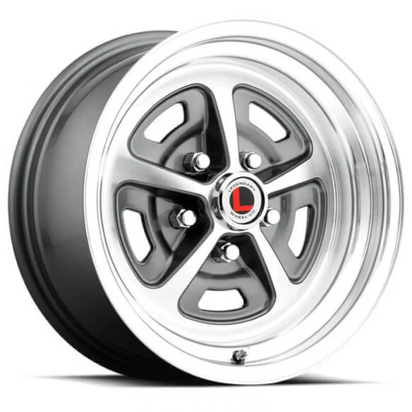 Legendary Wheels Magnum 500 - 15 x 7 in. -  5 x 4.5 - 4.25 BS - Charcoal/Machined 'LW50-50754B
