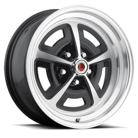 Legendary Wheels Magnum 500 - 17 x 7 in. - 5 x 4.5 - 4.25 BS - Gloss Black/Machined 'LW50-70754A
