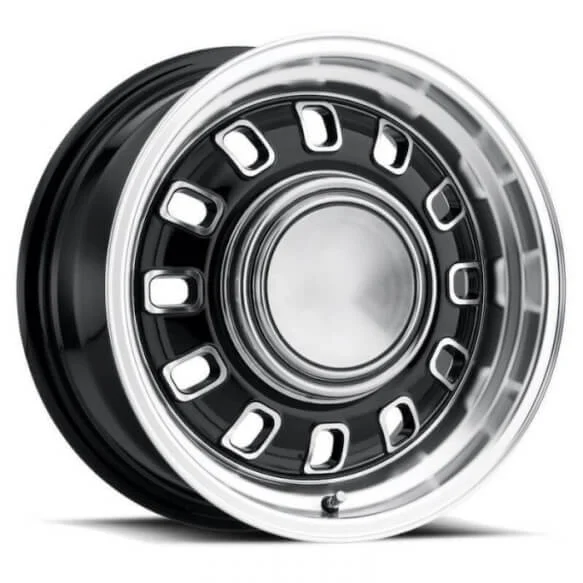Legendary Wheels 12 Slot - 15 x 7 in. - 4 x 4.5 - 3.75 BS - Black 'LW60-50744A