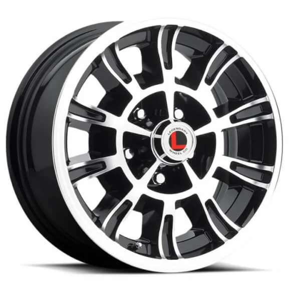 Legendary Wheels GT6 - 15 x 7 in. - 5 x 4.5 - 4.25 BS - Gloss Black/Machined 'LW66-50754A