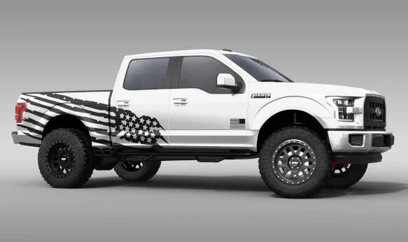 OG Innovations Battle Born Truck Graphics Satin Black
