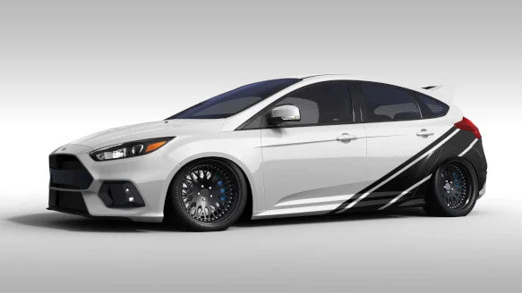 OG Innovations Rally Stripe Graphics Sedan Satin Black