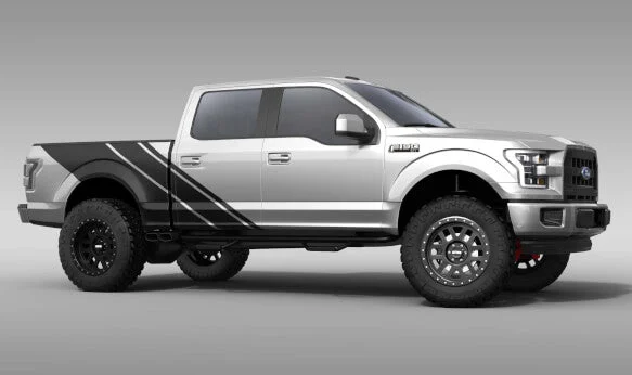 OG Innovations Rally Stripe Graphics Truck Satin Black