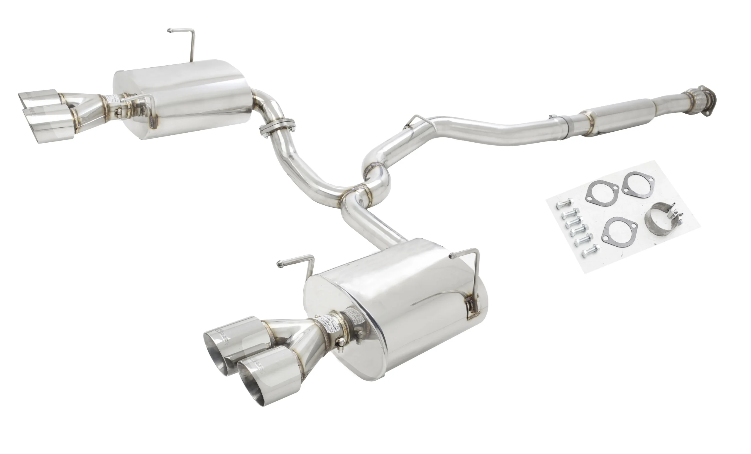 X-Force 3" Catback System - Quad Tip | 2011-2015 Subaru STI Sedan (ES-SW26-CBS)