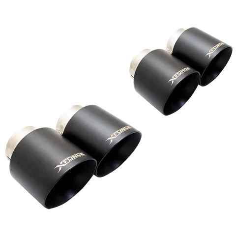 XForce Matte Black Exhaust Tip Kit | 2020-2023 BMW M3 and 2021-2023 BMW M4 (ESBMG80BLKTIP)