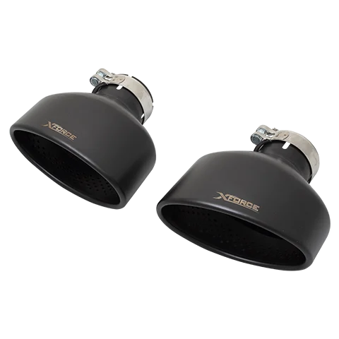XForce Black Exhaust Tips | 2017-2021 Audi RS3 (ESRS317BLKTIP)