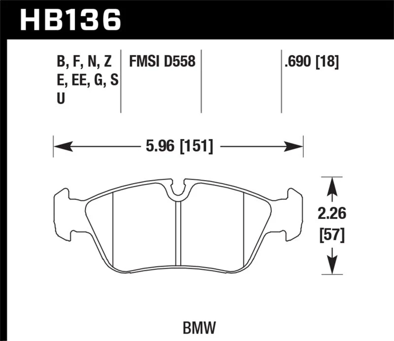Hawk Blue 9012 Race Front Brake Pads | HB136E.690
