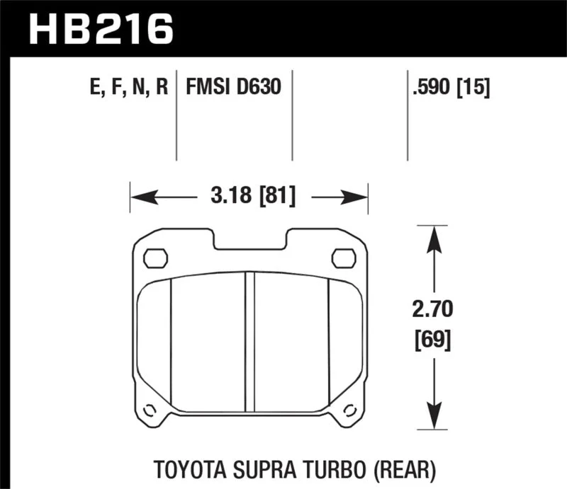 Hawk HPS Street Rear Brake Pads | HB216F.590