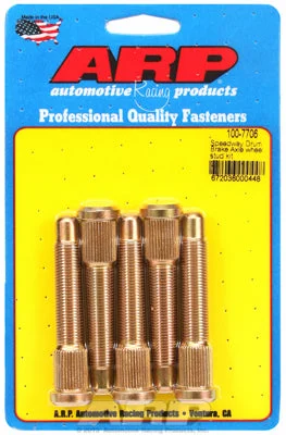 100-7706 | ARP Speedway Pro 1/2in-20 2.97in Length .568 Knurl Disc Brake Heat Treated 8740 Chromoly Steel 5 PcWheel Stud Kit