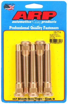 100-7714 | ARP Mustang II 1/2in x 20 Heat Treated 8740 Chromoly Steel 5 Pc Front Wheel Stud Kit