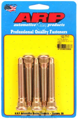 100-7717 | ARP 03-06 Evo 8/9 Heat Treated 8740 Chromoly Steel Extended Wheel Stud Kit (5 Studs/One Wheel)