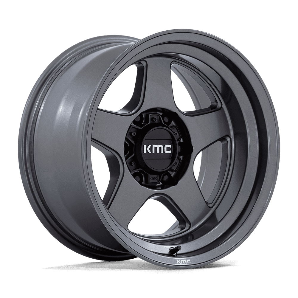 KMC Lobo Matte Anthracite - 17 X 9 / 6 X 139.7 Bolt Pattern/ -38MM Offset / 3.5" Backspace - KM728AX17906838N