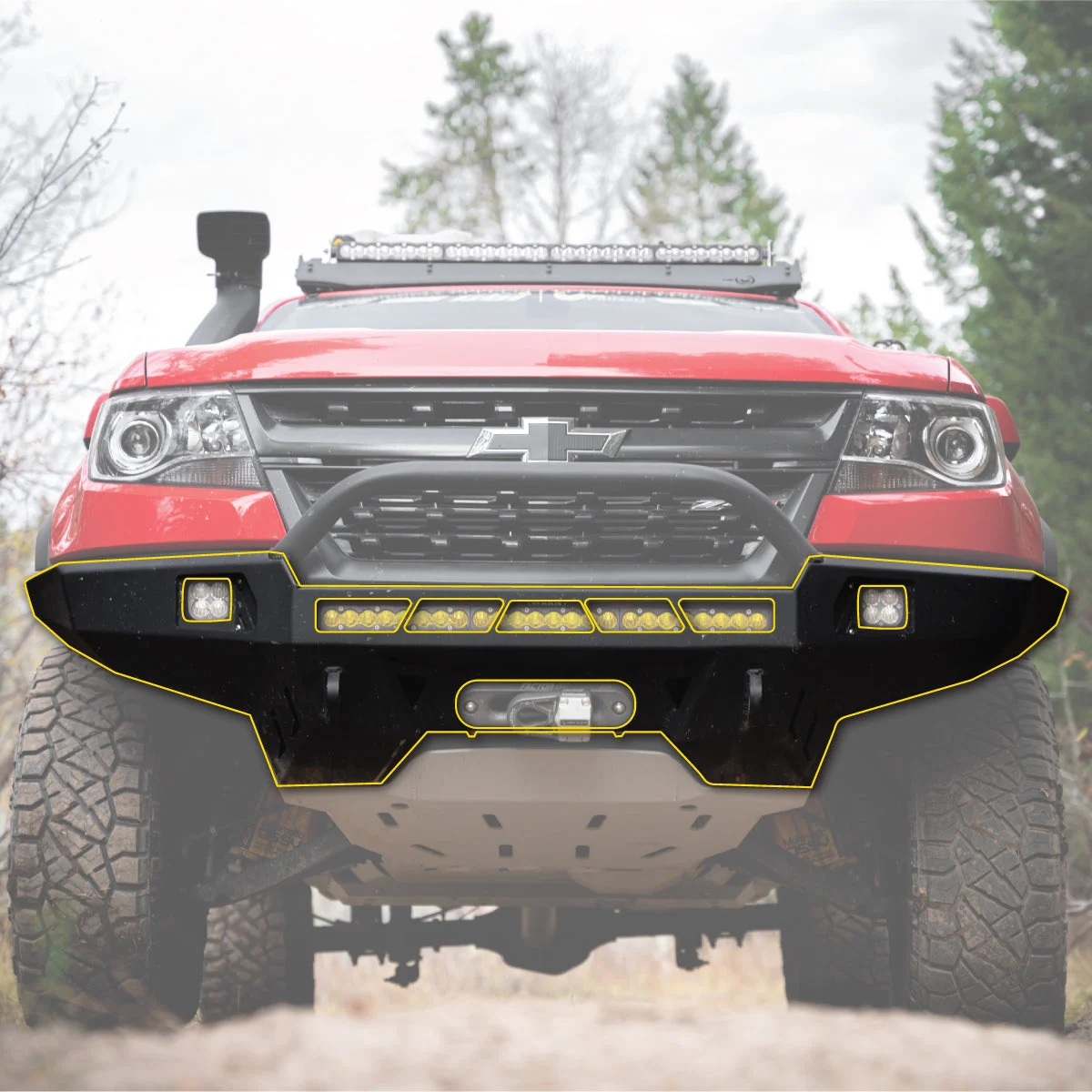 Chevy Colorado ZR2 Classic Front Bumper 15-20 Colorado ZR2 CBI Offroad