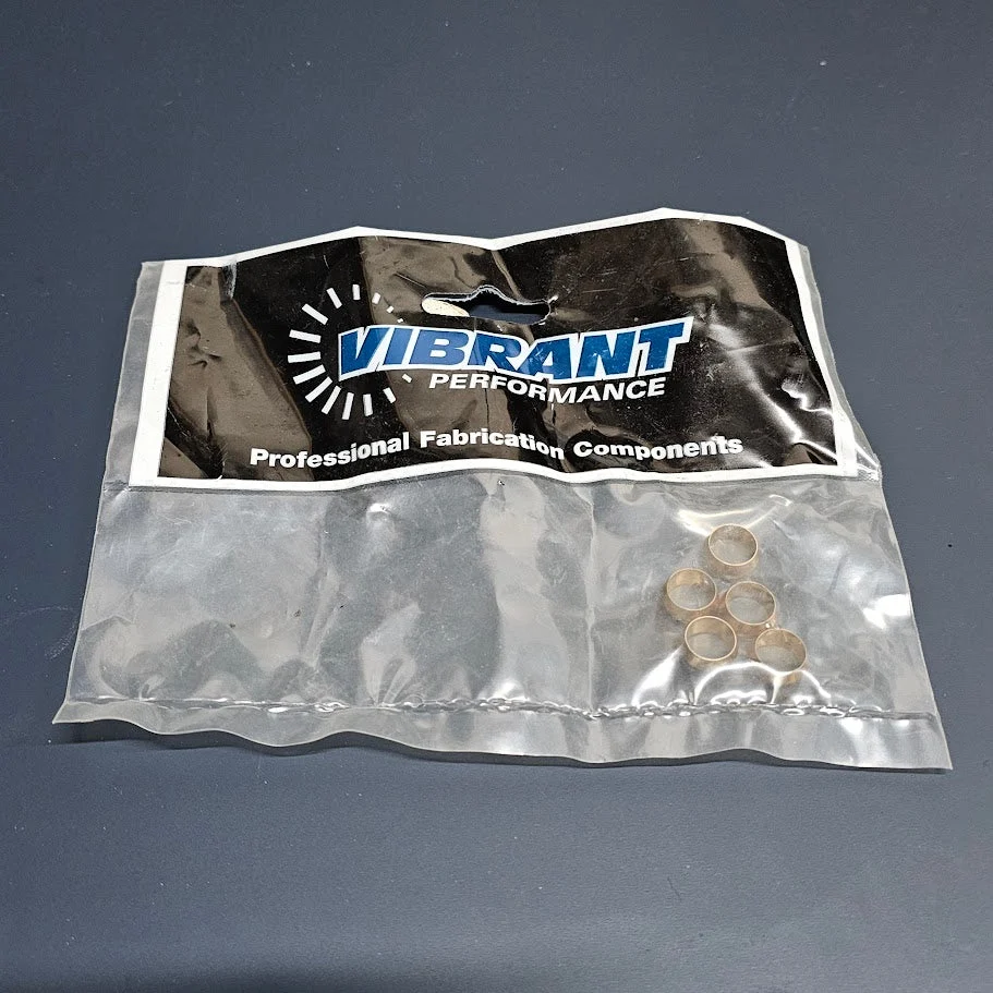 Vibrant Performance Brass Olive Inserts 3/8" Package of 5 pieces (for Hardline Tubing)