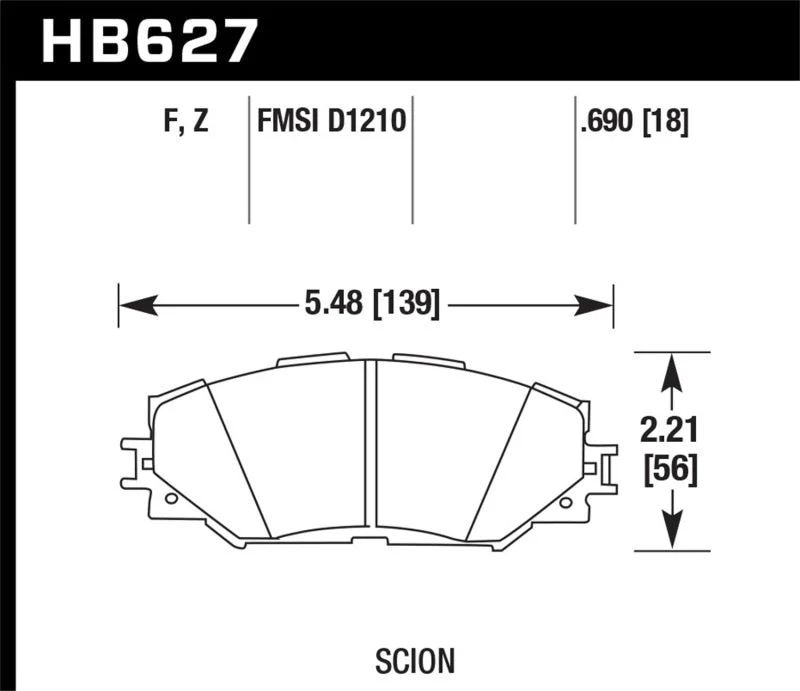 Hawk HPS 5.0 Front Brake Pads | HB627B.690