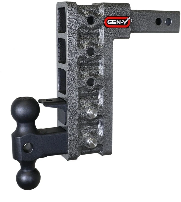 Gen-Y Mega Duty 2in Shank 10in Drop 1.5K TW 10K Hitch w/GH-031 Dual-Ball/GH-032 Pintle Lock