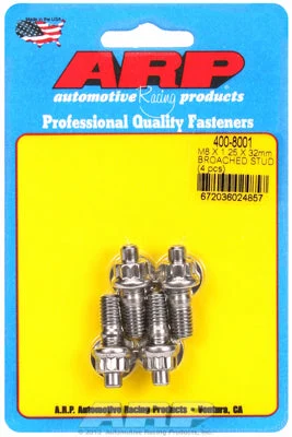 400-8001 | ARP M8 x 1.25 x 32mm Broached 4 Piece Stud Kit