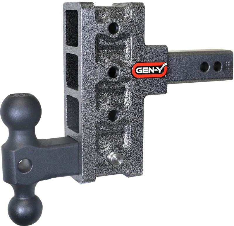 Gen-Y Mega Duty 2in Shank 5in Offset Drop 1.5K TW 10K Hitch w/GH-031 Dual-Ball