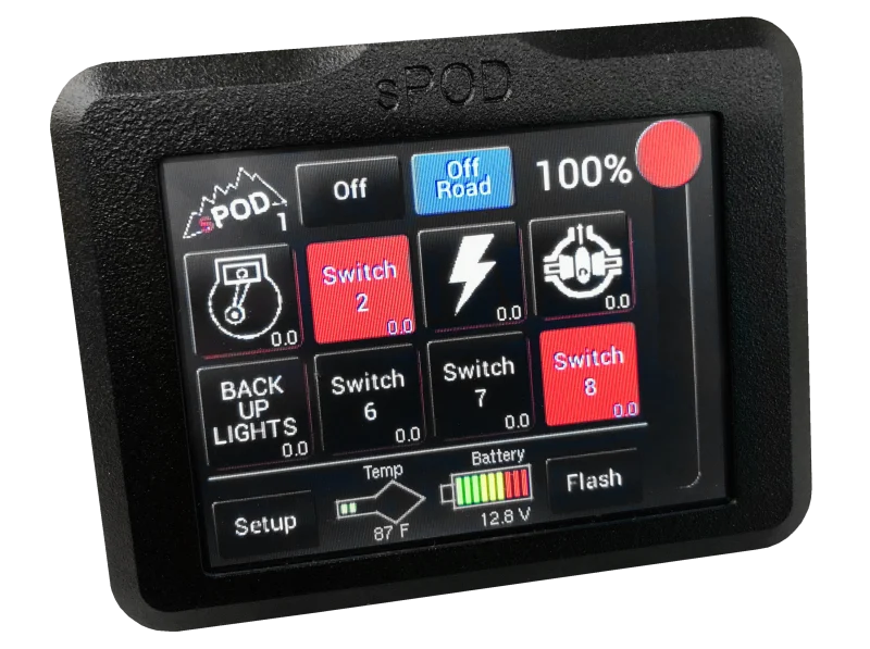 sPOD 8 Circuit Systems Add-On Touchscreen