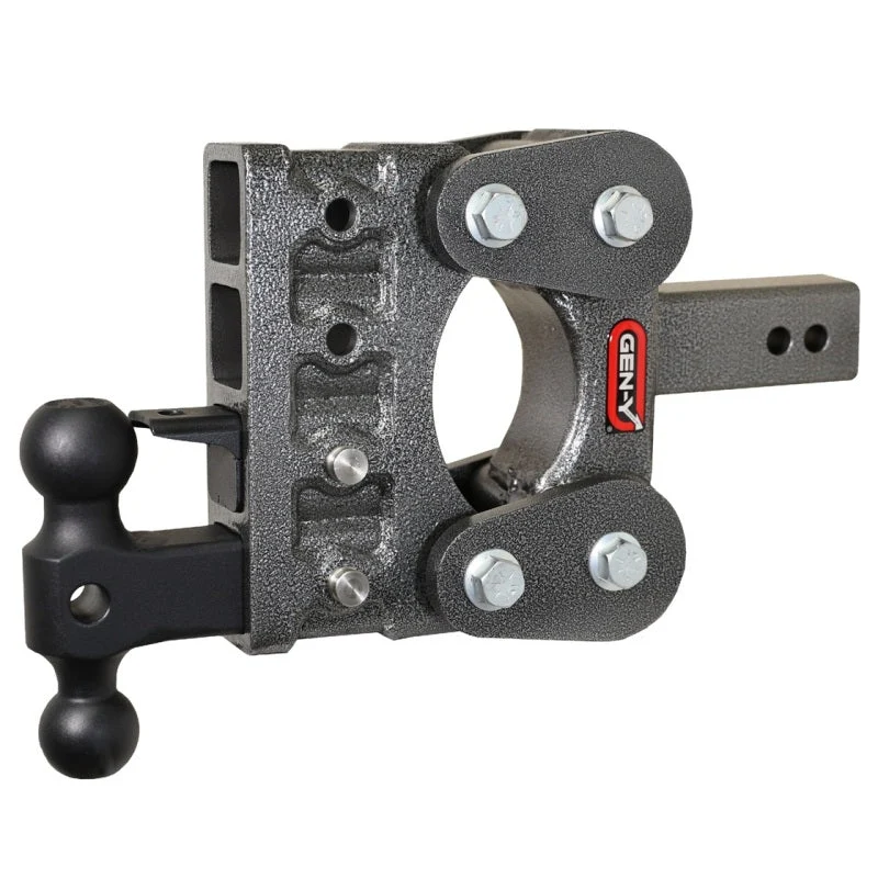 Gen-Y The Boss Torsion-Flex 2.5in Shank 5in Drop 10K Hitch w/GH-031 Dual-Ball/GH-032 Pintle Lock